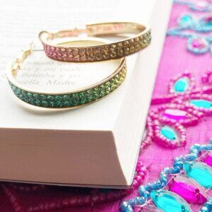 Gold statement earrings